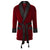 Belgravia men's smoking jacket in red – velvet smoking robe for men